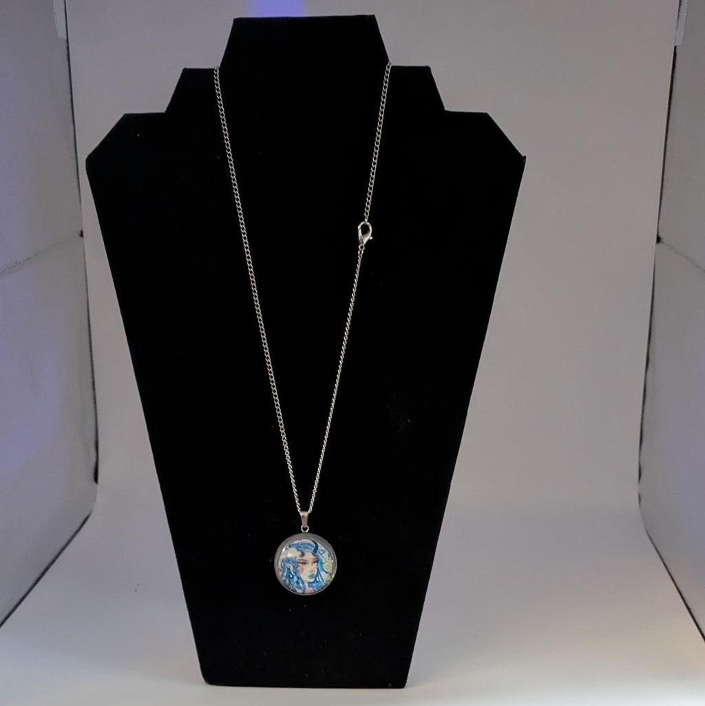 Echocurios Blacklight Reactive Dome Necklace