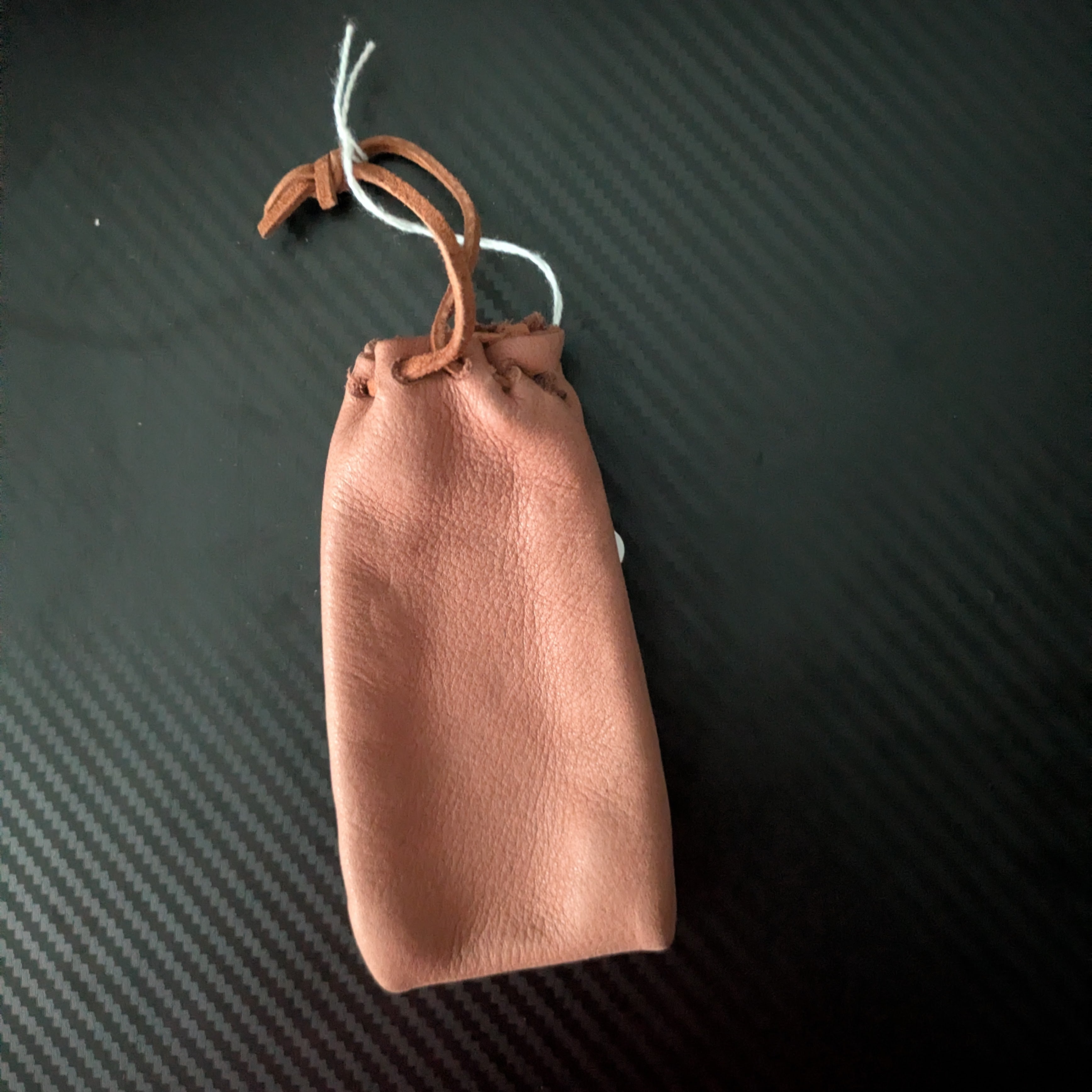 Brown Smooth Genuine Leather Pouch